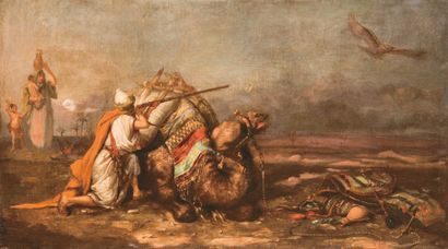 Ecole Anglaise (XIXème siècle)
Arabe tirant...
