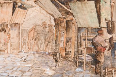 Emile LABOUREUR (1877-1943)
Rue des souks...