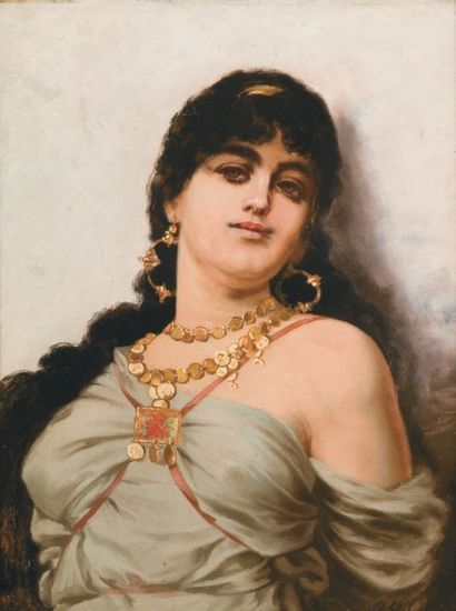 Nathaniel SICHEL (1843-1907)
Beauté au collier...