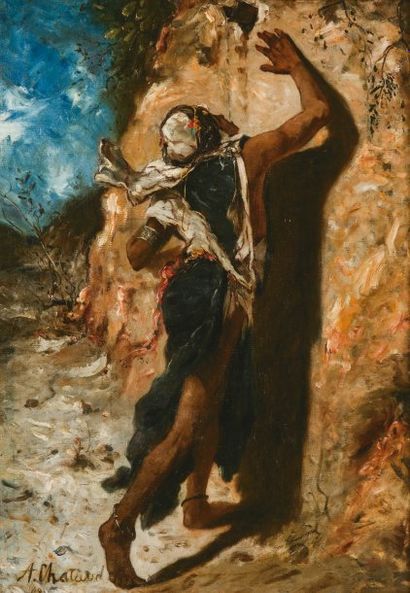 Alfred CHATAUD (1833-1908)
Jeune femme assoiffée....