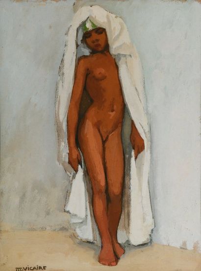 Marcel VICAIRE. (1893-1976)
Jeune femme nue...