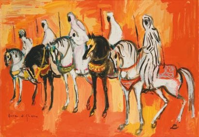 Hassan EL GLAOUI (né en 1924)
Cinq cavaliers...