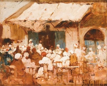 Georges LE MARE (1866-1942)
Café tunisien...