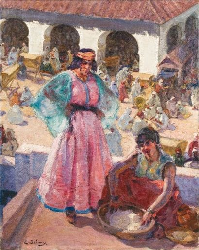 Eugène SELMY (1874- ?)
Femmes sur la terrasse....