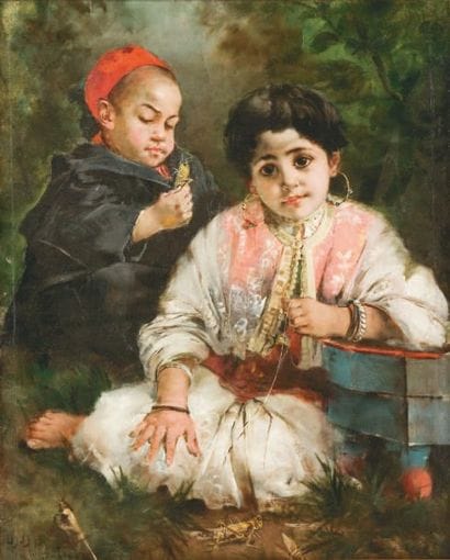 Humphrey MOORE (1844-1926)
Jeux d'enfants...