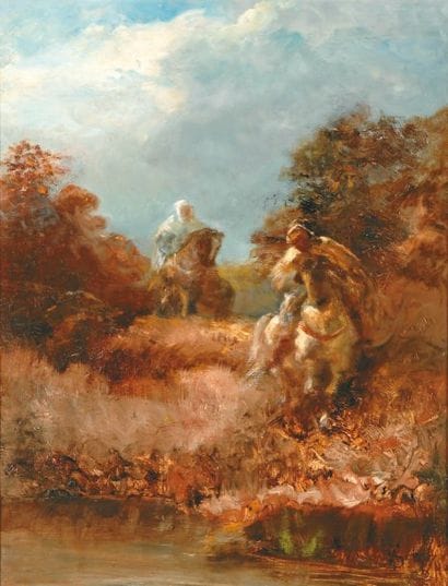 Adolf SCHREYER (1828-1899)
Cavaliers arabes...