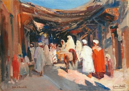 Gaston DUREL (1879-1954)
Souk à Marrakech....