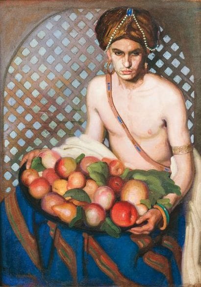 ELOUKHIN (XXème siècle)
Jeune homme sur plateau...