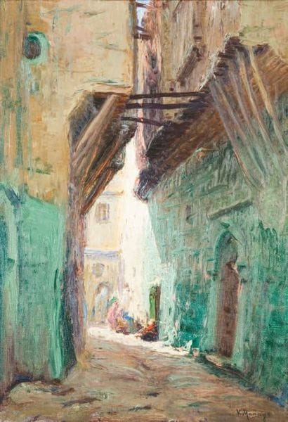 Vincent MANAGO (1880-1936)
Le mur vert, Alger...