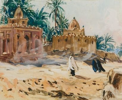 Henri PONTOY (1888-1968)
Oasis du sud Aquarelle,...