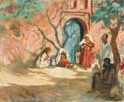 Henri PONTOY (1888-1968)
Scène familiale,...