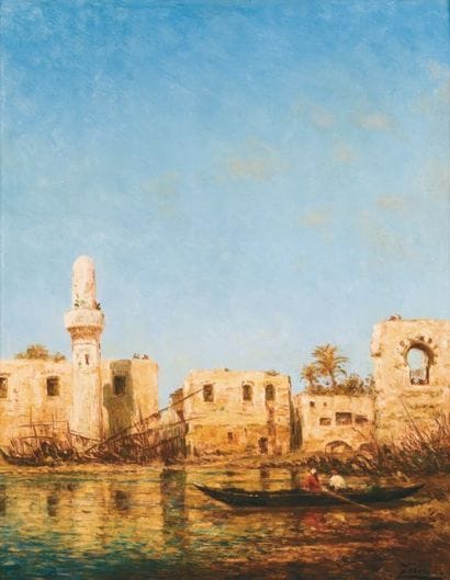 Félix ZIEM (1821-1911)
Vue du port de Tripoli,...