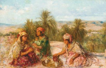 Edouard VERSCHAFFELT (1874-1935)
Le thé sur...
