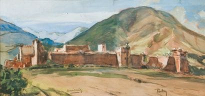 Henri PONTOY (1888-1968)
« Vue de Amizmiz...