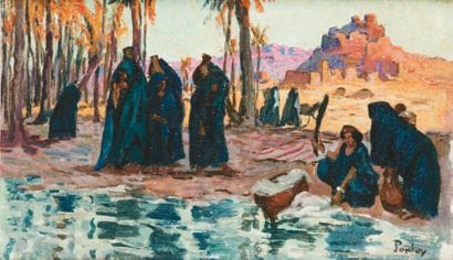 Henri PONTOY (1888-1968)
Lavandières au bord...