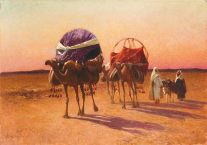 Alexis Auguste DELAHOGUE (1867-1936)
Caravane...