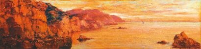 Eugène DESHAYES (1862-1939)
Coucher de soleil...