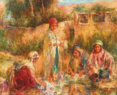 Edouard VERSCHAFFELT (1874-1955)
Les lavandières...
