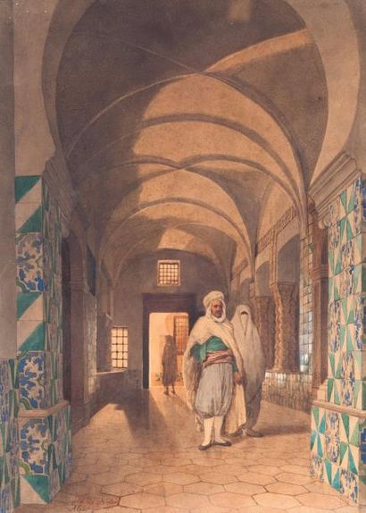 David DE NOTER (1818-1892) Couple à Alger...