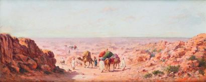 Jean FRIX (XIXème-XXème siècle) Caravane...