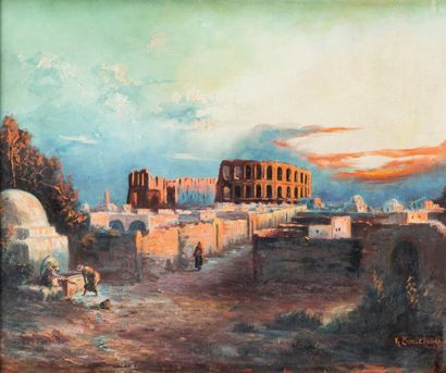 K. TIMOCHENKO (XXème siècle) El Djem, Tunisie...