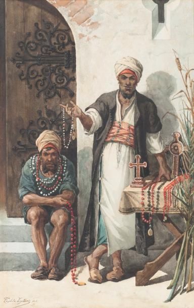 Théophile LYBAERT (1848-1927) Marchands de...