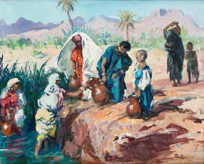 Henri PONTOY (1888-1968) Les porteuses d’eau...