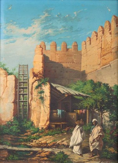 MEDINI (XXème) Fès, ancien Moulin Huile sur...
