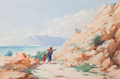 Marcel BLAIRAT (1849- ?) Famille aux environs...