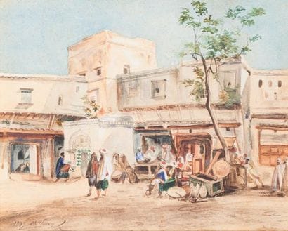 Ch. THIERRY (XIXème siècle) Marché aux esclaves...