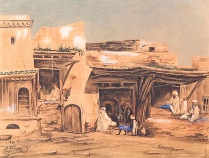 Ch. THIERRY (XIXème siècle) Marché aux esclaves...