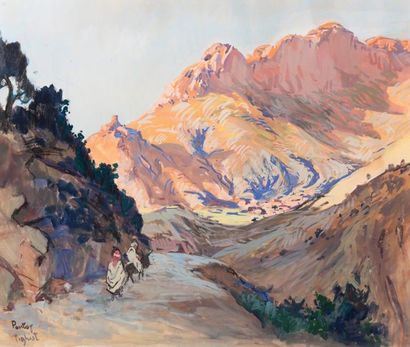 Henri PONTOY (1888-1968) Tighirt Gouache,...