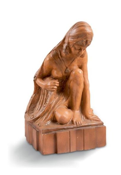École Orientaliste (XXème siècle) Jeune algéroise...