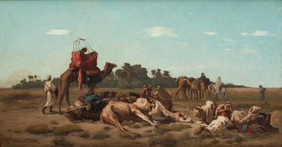 Georges WASHINGTON (1827-1910) Halte de la...