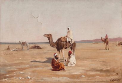 Ferdinand SCRIBE (1851-1913) Campement dans...