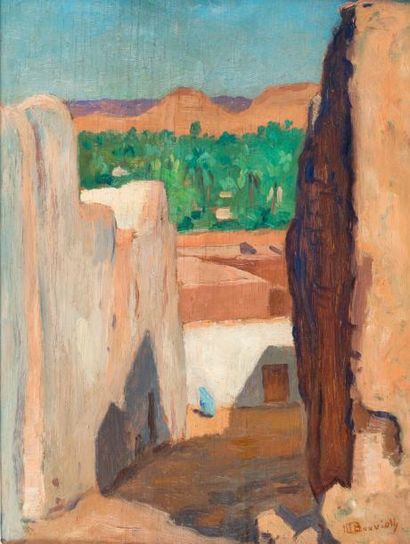 Maurice BOUVIOLLE (1893-1971) Rue à Laghouat...
