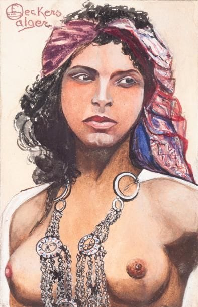 Emile DECKERS (1885-1968) Femme en buste...