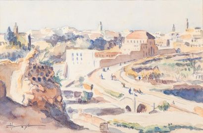Hélène VOGT (1902-1994) Entrée de Meknès...