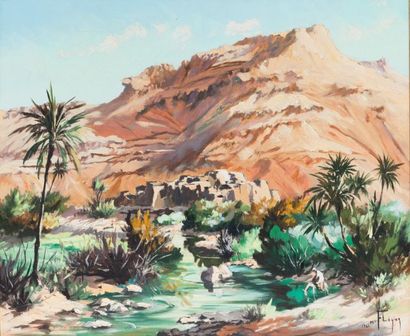 Max FLEGIER (XXème siècle ) Oued devant la...