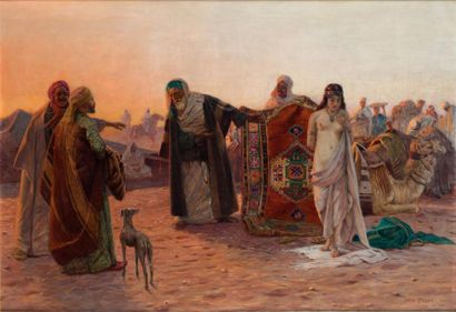 Otto PILNY (1866 - 1936) Marché aux esclaves...