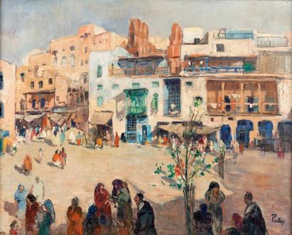 Henri PONTOY (1888-1968) Le Mellah à Fès...