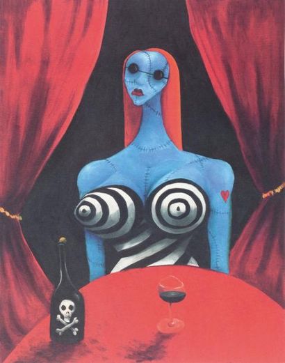 Tim BURTON (né en 1958) Femme en maillot...