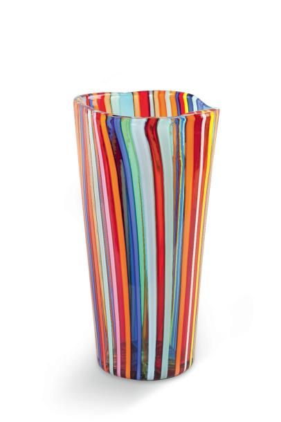 Cedenese Vetri à Murano Vase cornet en verre...