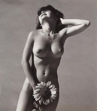 André de Dienes (1913-1985) Nu au tournesol,...