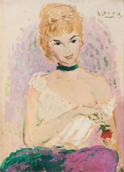 Marcel VERTES (1895-1961) Ballerine Aquarelle...