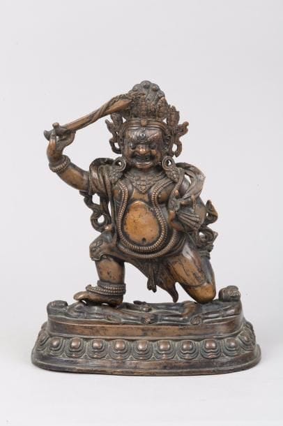 Tibet, XVIIe siècle Sujet en alliage de cuivre...
