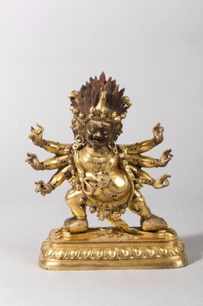 Chine, début XIXe siècle Statuette en bronze...