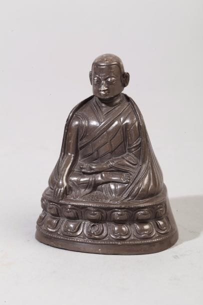 Chine, XVIII-XIXe siècle Petit sujet en argent,...