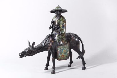 Japon, fin XIXe siècle Sujet en bronze et...