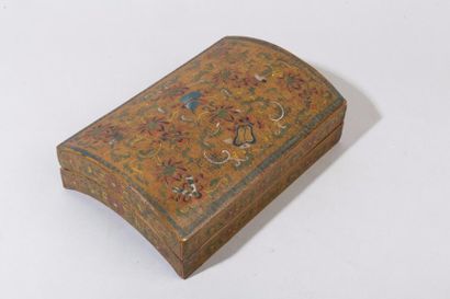 Chine, XXe siècle Boîte en bambou laquée...